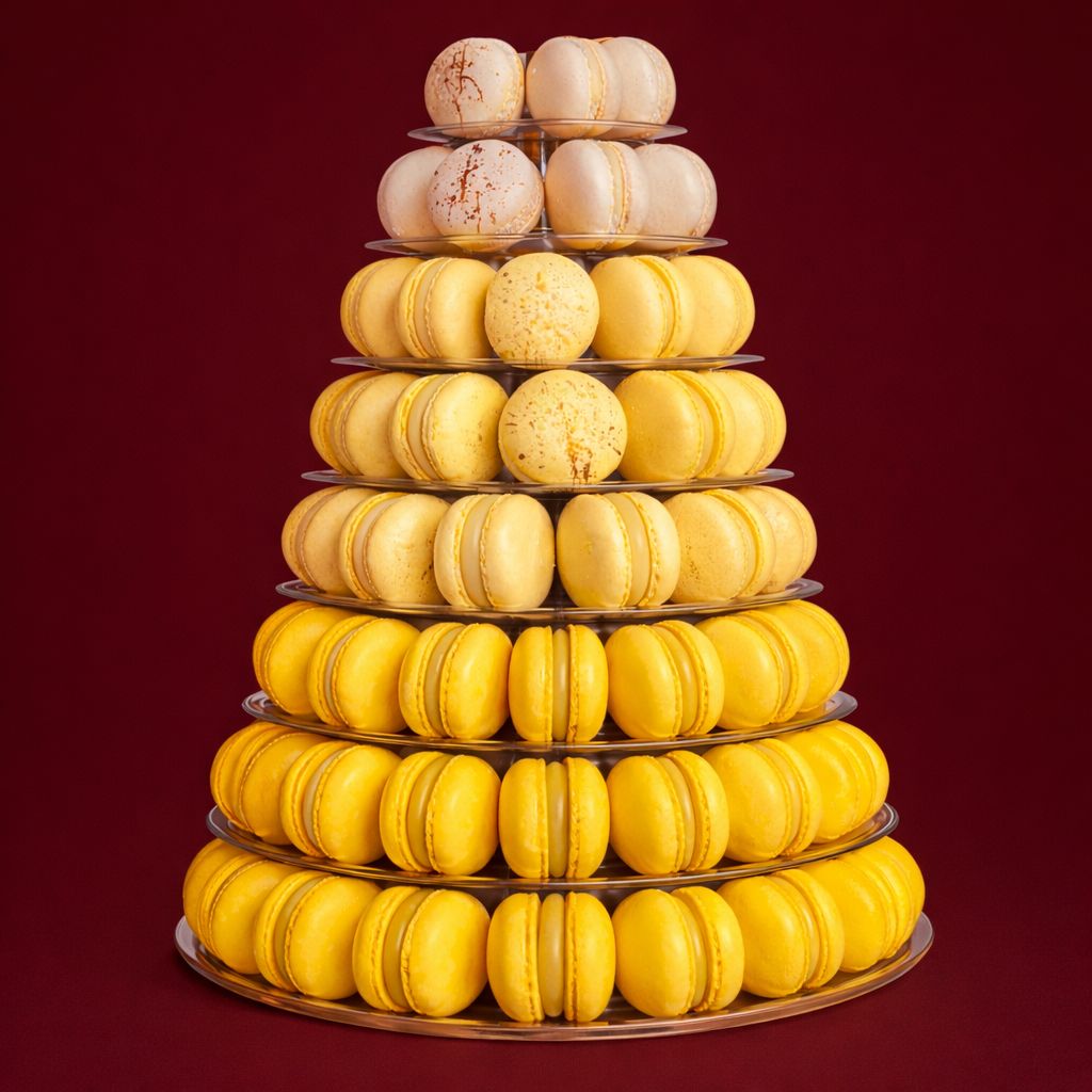 Macarons tower – 8 lagen (ca. 95 macarons)