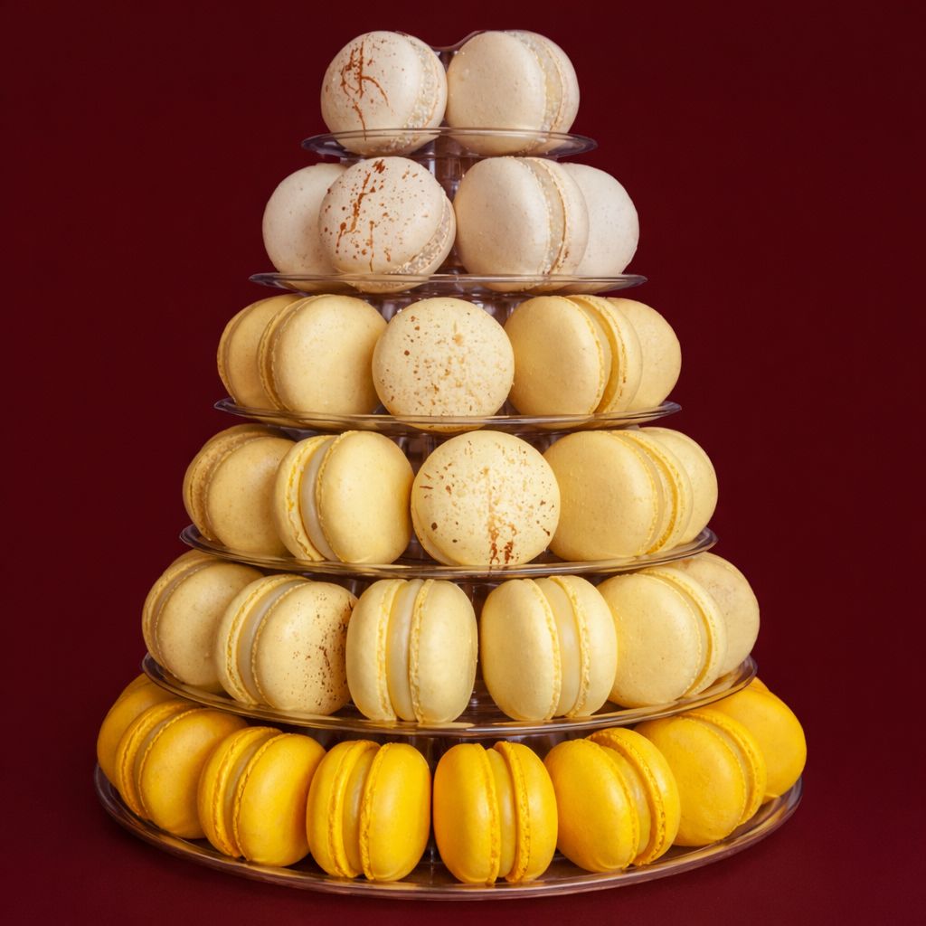 Macarons tower – 6 lagen (ca. 57 macarons)